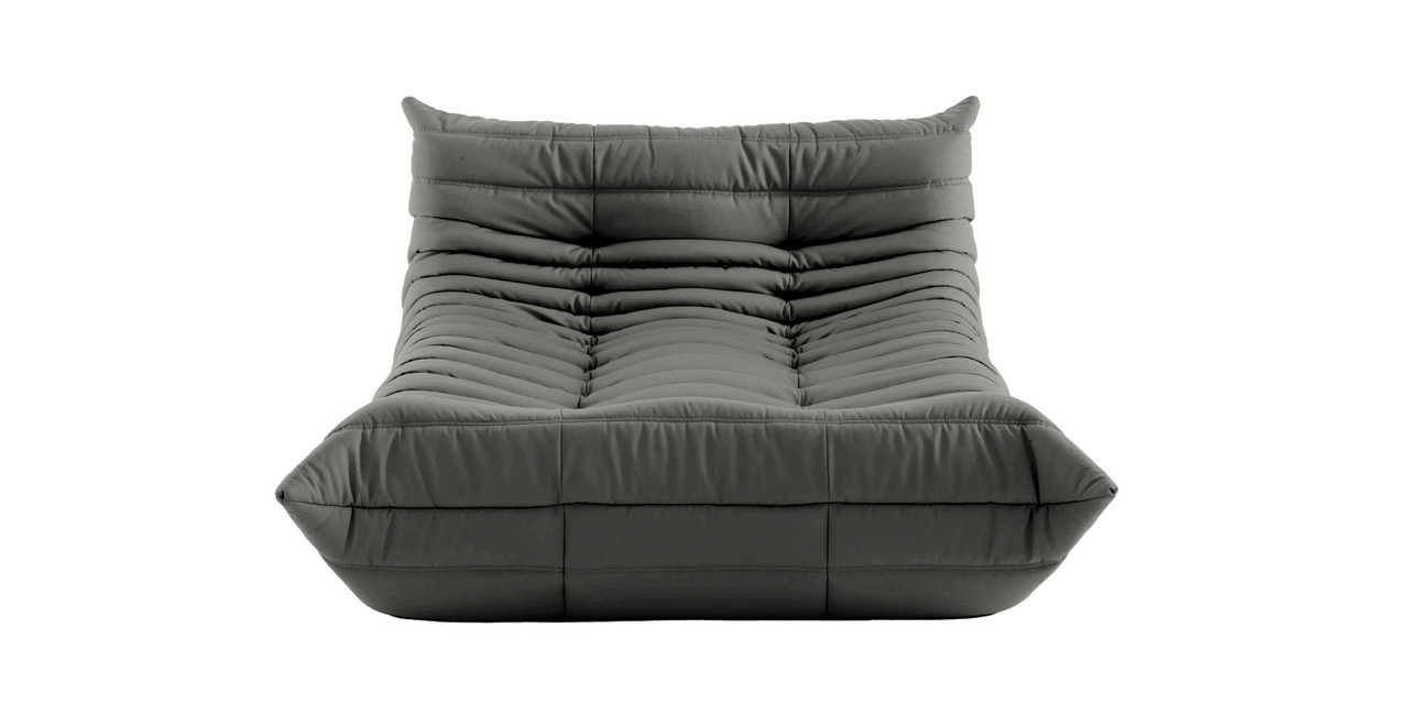 Michel Ducaroy Sunbrella Outdoor Chaise Lounge 2 Seater -  Sunbrella Canvas Charcoal