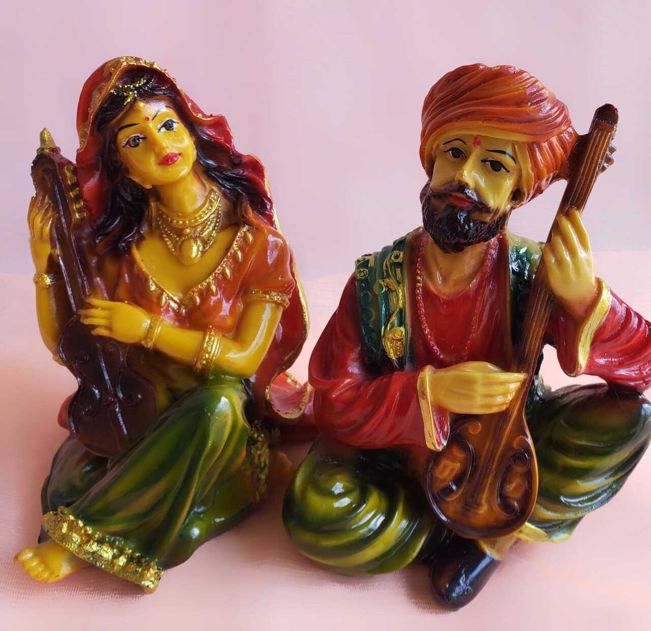 Home Decor Handicraft Art / Rajasthani 2 Pieces Musicians Couple ...