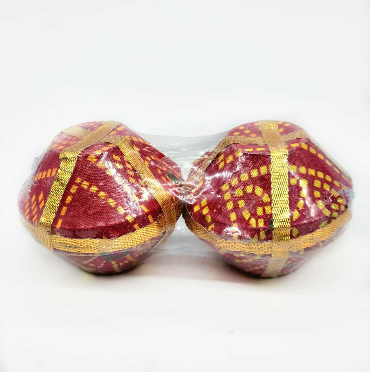 Samput - Red Clay, Hindu Wedding Ritual item (2 pieces)