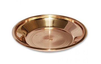 Copper Puja Thali Plate Plain