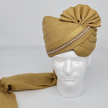Golden - Ready to wear Safa, Paghri Turban for Rental