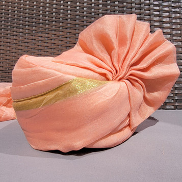 Blush Peach - Ready to wear Safa, Paghri Turban for Rental
