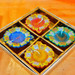 Clay Diya / Mitti Diya for Diwali Decor with wax - Set of 4 - Earthen Oil Lamp with wax