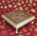 Meenakari Puja Bajoth/ Table/ Chowki Aasan, Vintage Gold Design for mandir Temple Meenakari Puja Bajoth/ Table/ Chowki Aasan, Vintage Gold Design for mandir Temple