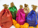 Decorative Potli, Bag with Gold Dots Set of 20, Assorted colors Decorative Potli, Bag with Gold Dots Set of 20, Assorted colors
