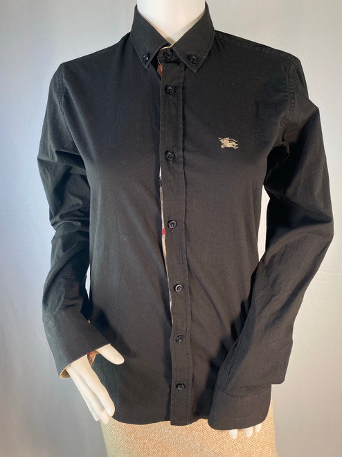 Burberry London Black Button Up Long Sleeve Shirt