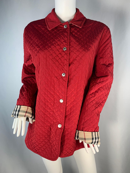 Burberry London Quilted Red Jacket