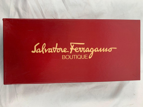 Salvatore Ferragamo Chocolate Brown Gold Bow Vara Grossgrain Leather Heels