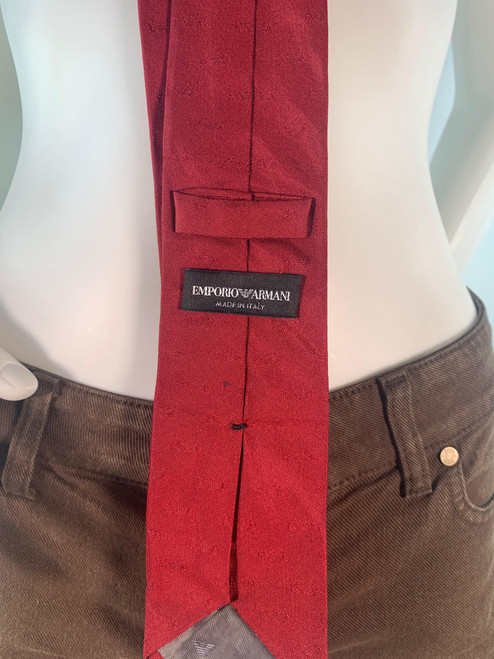 Emporio Armani Red Silk Tie