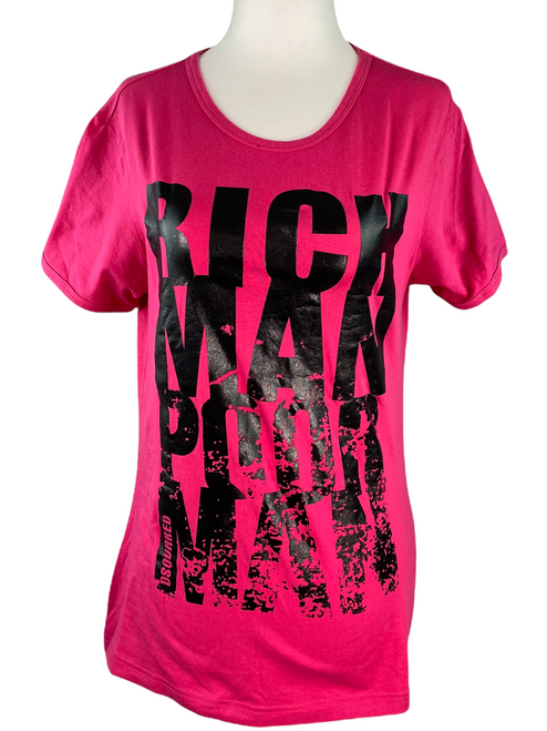 Dsquared2 Hot pink letter graphic print shirt