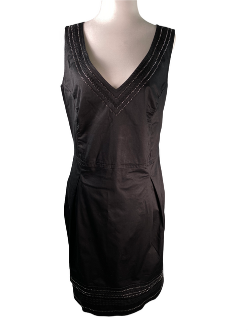 Love Moschino black beaded V neck dress