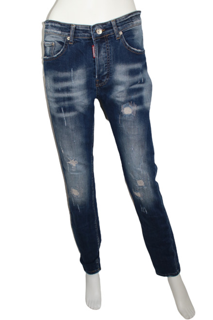 Dsquared2 dark denim distressed jeans