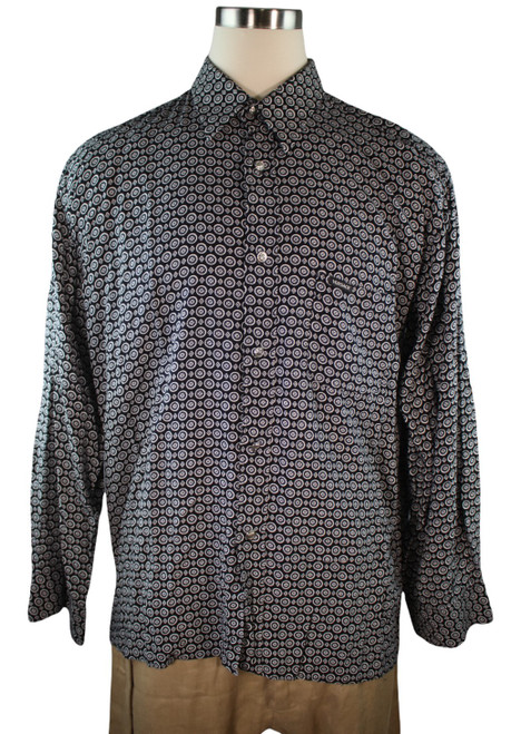 Versace jeans couture printed long sleeve button up