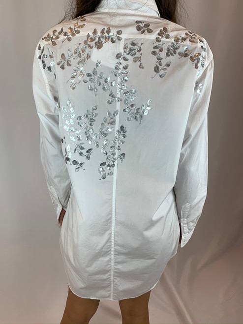 Dries Van Noten Hand Painted Button Up Long Sleeve Shirt