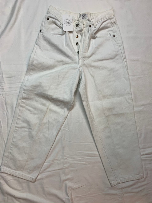 White Valentino Highwaisted 4 Button Junior Jeans