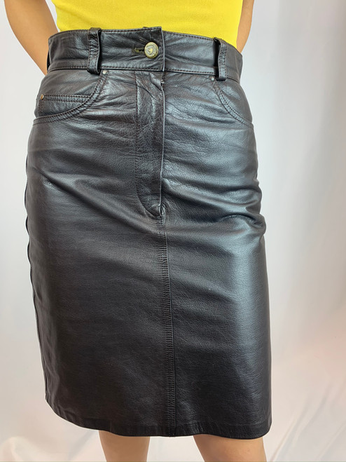 Moschino Jeans Vintage Leather Skirt
