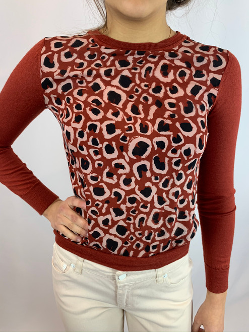 Gucci Leopard Burnt Orange Sweater