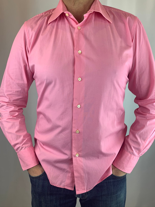 second hand Valentino Roma Pink Button Up Long Sleeve Shirt