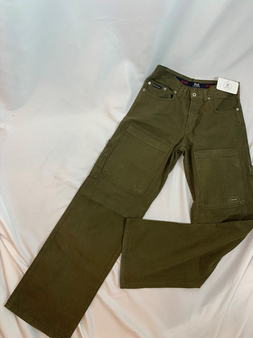 second hand Dolce & Gabbana Olive Colored Multi Pocket Jeans front