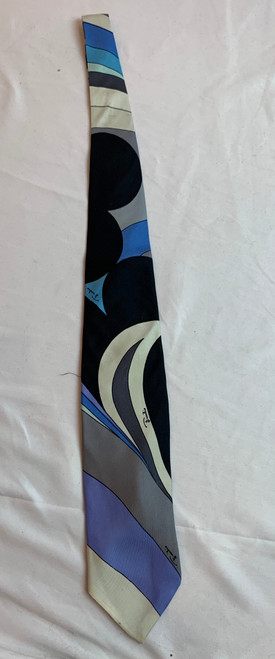 Second hand Emilio Pucci Abstract Design Silk Tie