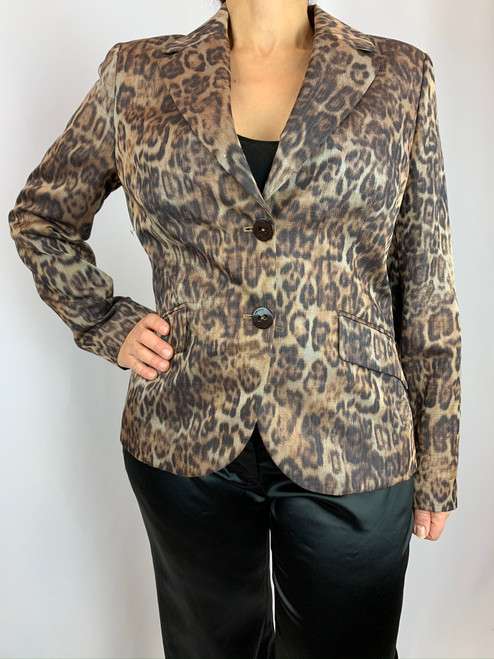 Perte by Krizia Leopard Blazer front