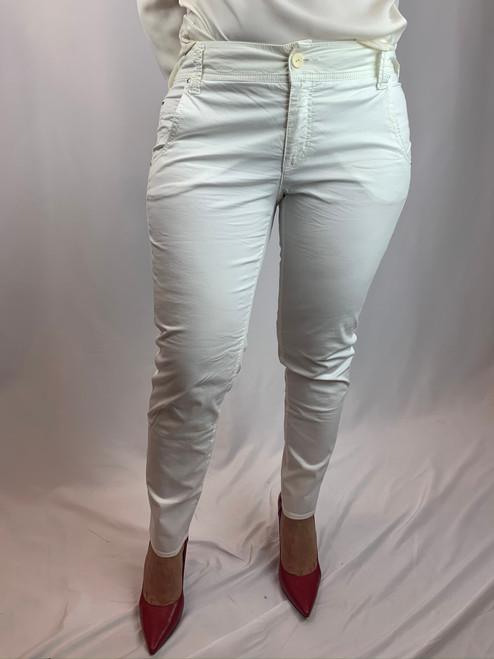 Armani Jeans White Skinny Pants front