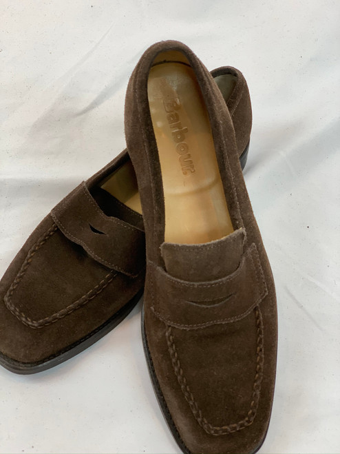 Barbour Brown Suede Loafer Shoes