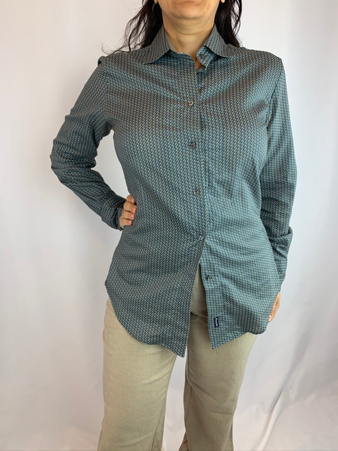 Façonnable Printed Soft Long Sleeve Button Up front