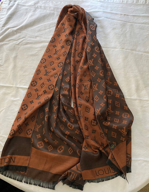 Louis Vuitton Dark Chocolate/Deep Mahogany Monogram Scarf