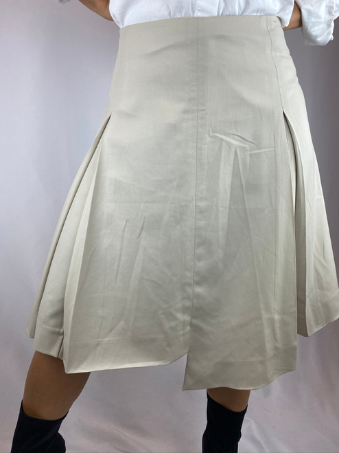 Yves Saint Laurent Asymmetrical Pleated Skirt