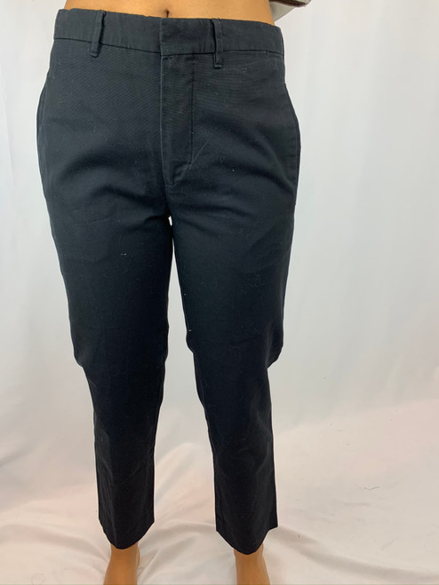 Prada Black Chino Cotton Twill Cropped Pants