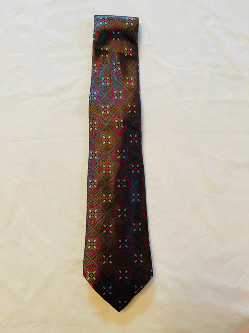 Christian Dior Green Patterned Tie