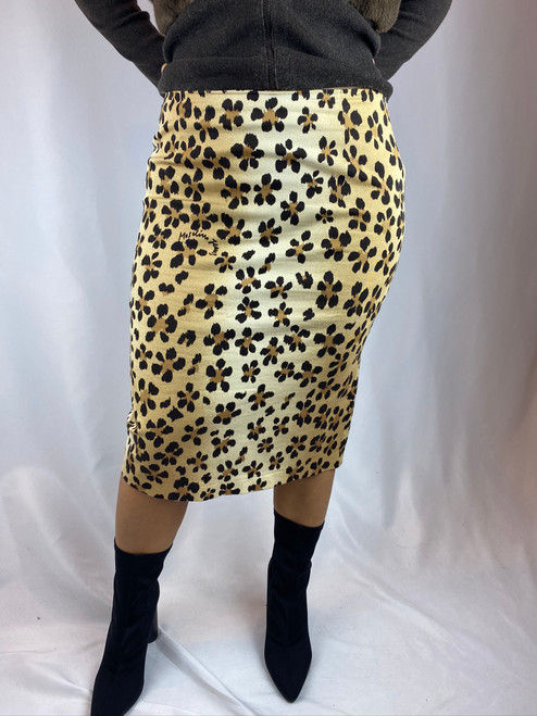 Moschino Jeans Unique Leopard Print Pencil Skirt