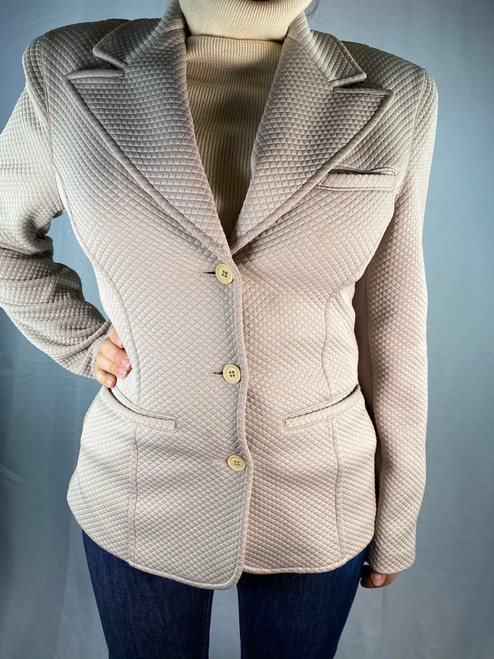 Armani Jeans Light Tan Quilted Blazer
