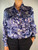Moschino Jeans Vintage Silky Blue Button Print Button Up Blouse