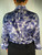 Moschino Jeans Vintage Silky Blue Button Print Button Up Blouse