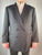 Burberry London Dark Gray & White Pinstripe Double Breasted Wool Blazer