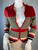 Moschino Cheap and Chic Red Striped Cardigan Sweater