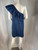 Moschino Cheap & Chic Dark Denim One Shoulder Ruffle Dress