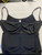 Versace Intensive Black Built-In Bra Cami Crop Tank Top Vintage