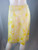 Escada Canary Yellow Muted Floral Silk Skirt