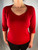 Fendissime Red Soft V-Neck Sweater