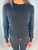 Love Moschino Black Long Sleeve Sweater with Gold Bedazzling Detail