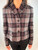 Armani Jeans Short Wool Gray/Black/Red Plaid Coat/Blazer