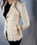 Ermanno Scervino Cream Blazer with Lace Belted Detail on Pocket