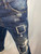 DSquared2 Distressed Patch Medium Wash Fitted Bootcut Jeans