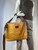 Dolce & Gabbana Tan Leather Stitch Pattern Convertible Messenger Bag