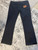 Dolce & Gabbana Black Leather Logo Pocket Bootcut Pants Jeans NWOT