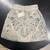 Fendi Haute Couture Runway Off White Organza Floral Pattern Sheer A-Line Skirt Vintage