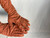 Prada Orange Brown Soft Suede Opera Gloves